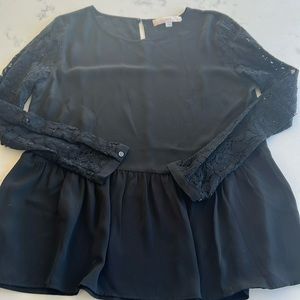 LOFT Peplum Lace Blouse
